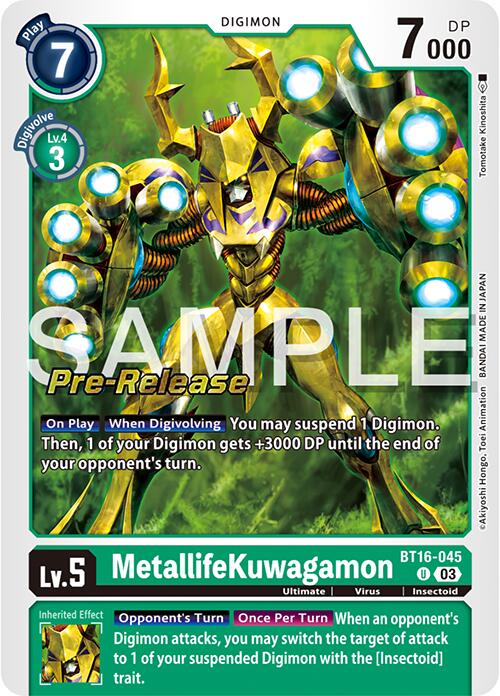 MetallifeKuwagamon [BT16-045] [Beginning Observer Pre-Release Promos] | Card Merchant Takapuna