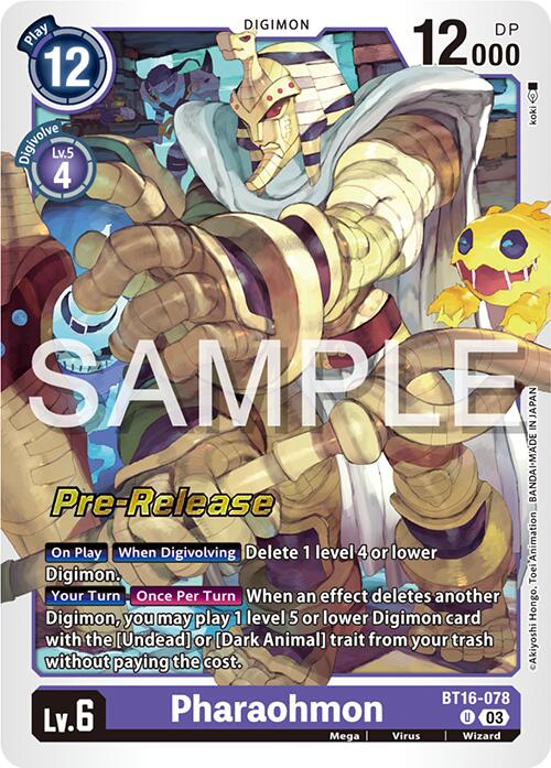 Pharaohmon [BT16-078] [Beginning Observer Pre-Release Promos] | Card Merchant Takapuna