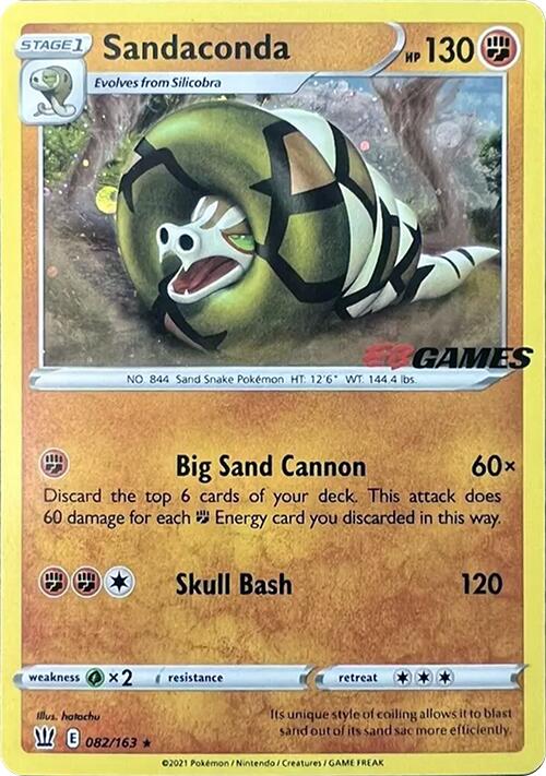 Sandaconda (082/163) (EB Games Exclusive) [Sword & Shield: Battle Styles] | Card Merchant Takapuna