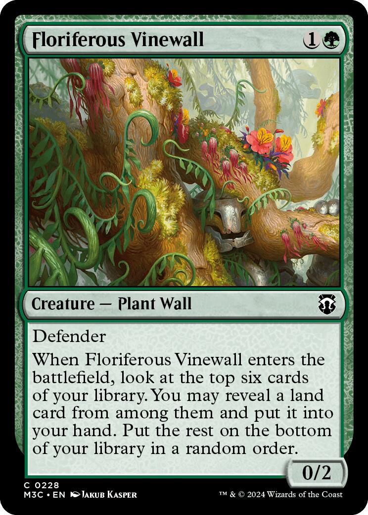 Floriferous Vinewall [Modern Horizons 3 Commander] | Card Merchant Takapuna