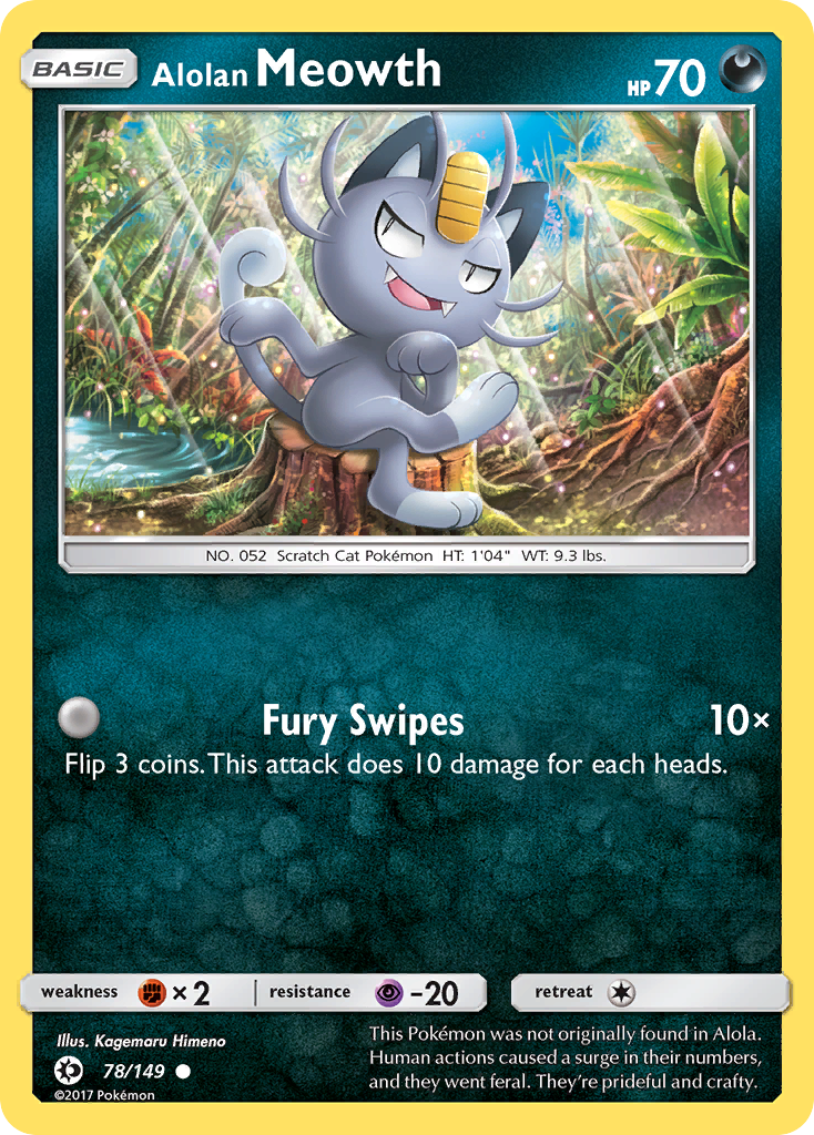 Alolan Meowth (78/149) [Sun & Moon: Base Set] | Card Merchant Takapuna