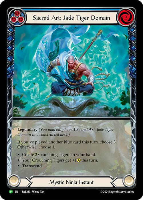 Sacred Art: Jade Tiger Domain [FAB233] (Promo)  Rainbow Foil | Card Merchant Takapuna