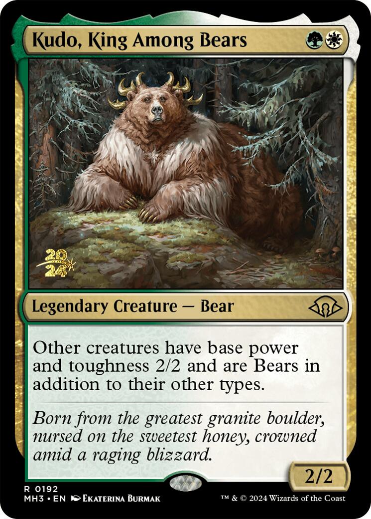 Kudo, King Among Bears [Modern Horizons 3 Prerelease Promos] | Card Merchant Takapuna