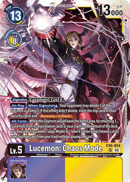 Lucemon: Chaos Mode [EX6-054] [Infernal Ascension] | Card Merchant Takapuna