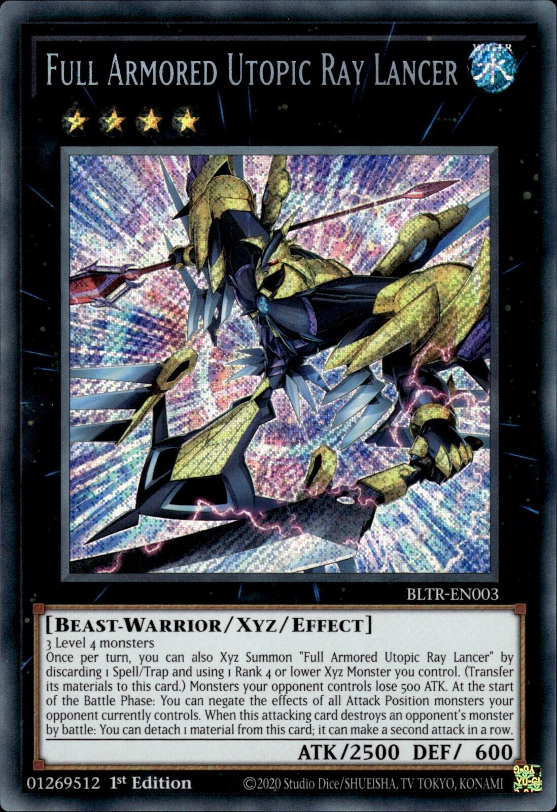 Full Armored Utopic Ray Lancer [BLTR-EN003] Secret Rare | Card Merchant Takapuna