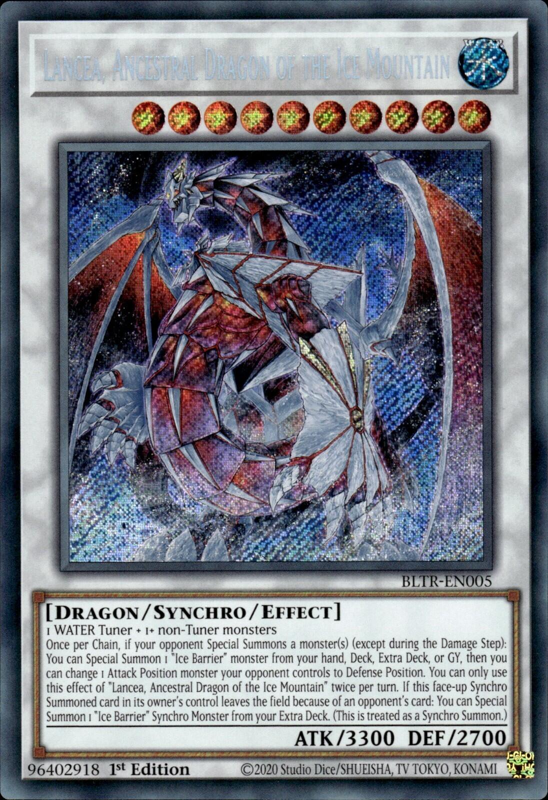 Lancea, Ancestral Dragon of the Ice Mountain [BLTR-EN005] Secret Rare | Card Merchant Takapuna