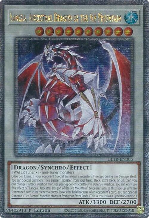 Lancea, Ancestral Dragon of the Ice Mountain (Quarter Century Secret Rare) [BLTR-EN005] Quarter Century Secret Rare | Card Merchant Takapuna