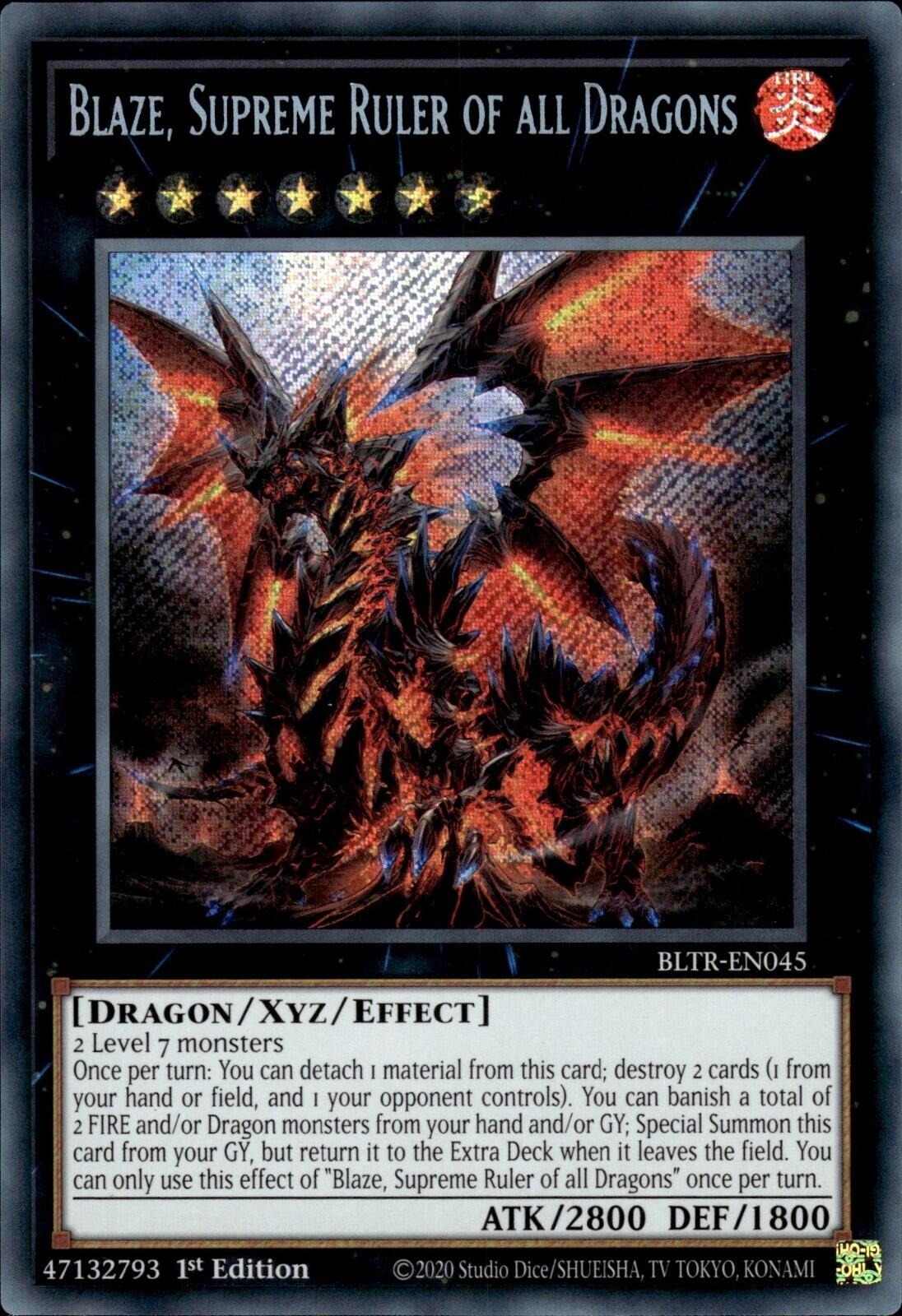 Blaze, Supreme Ruler of all Dragons [BLTR-EN045] Secret Rare | Card Merchant Takapuna