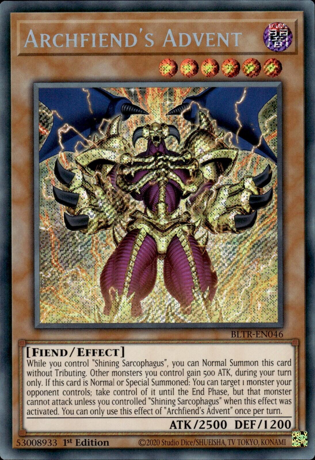 Archfiend's Advent [BLTR-EN046] Secret Rare | Card Merchant Takapuna