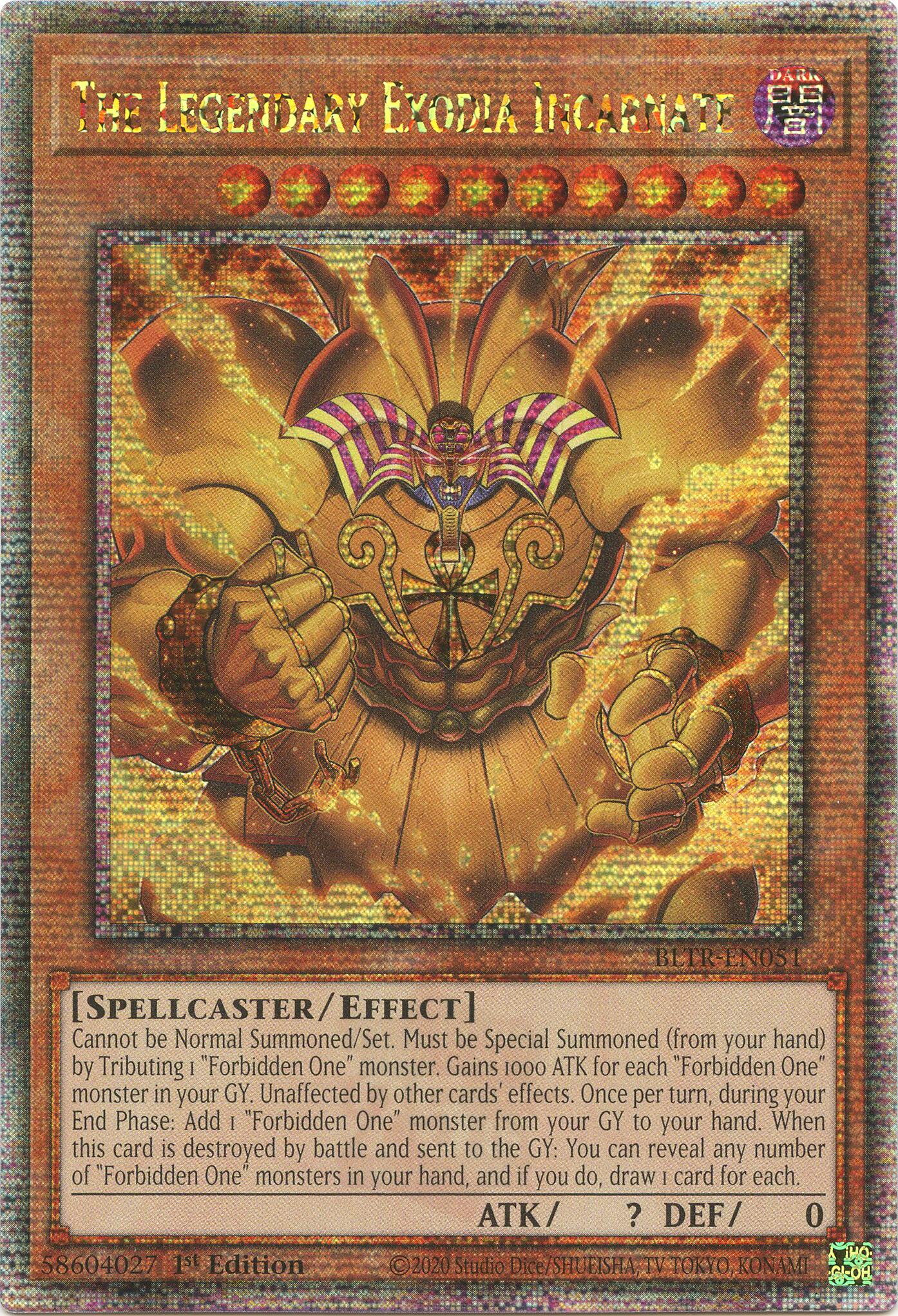 The Legendary Exodia Incarnate (Quarter Century Secret Rare) [BLTR-EN051] Quarter Century Secret Rare | Card Merchant Takapuna