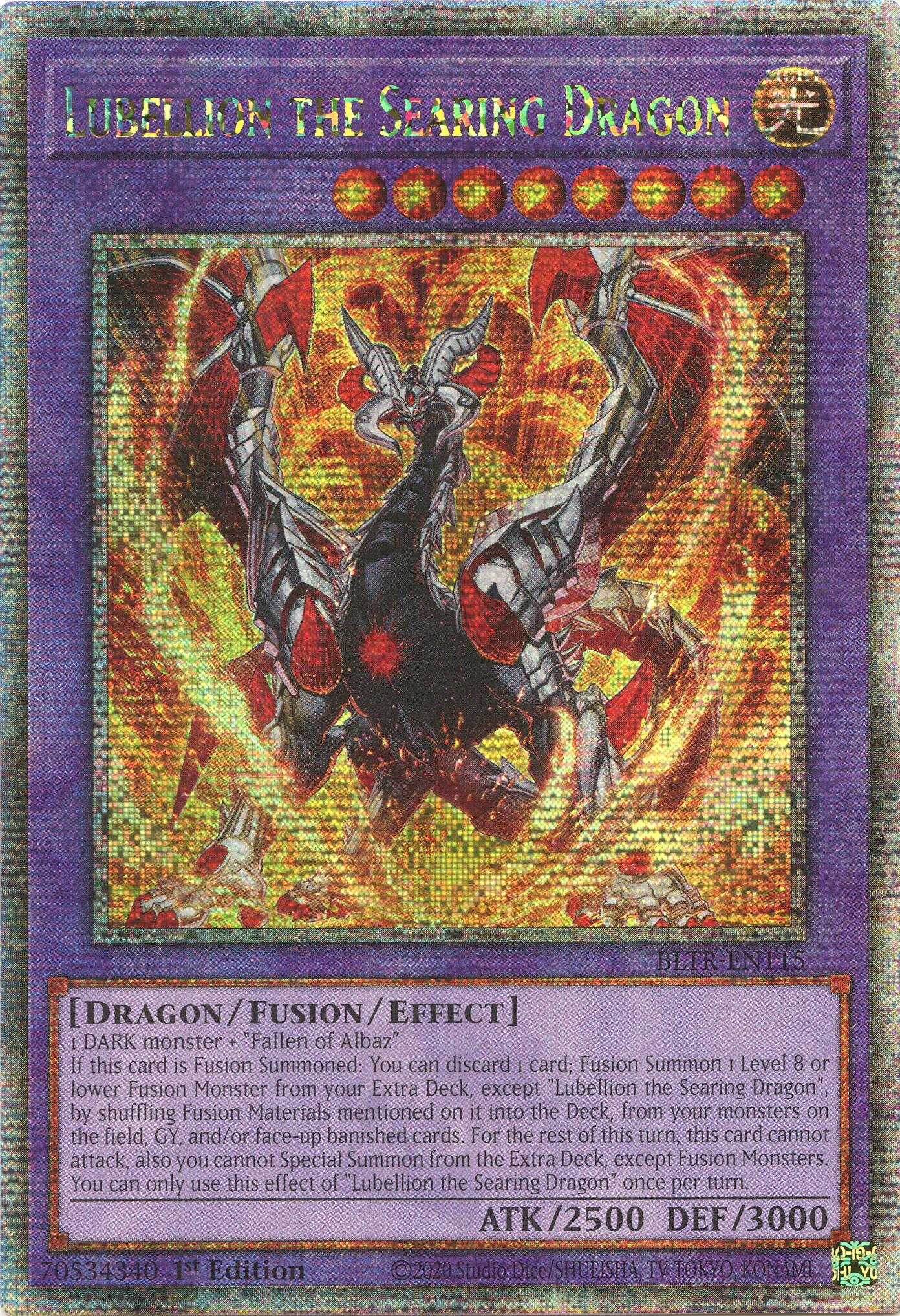 Lubellion the Searing Dragon (Quarter Century Secret Rare) [BLTR-EN115] Quarter Century Secret Rare | Card Merchant Takapuna