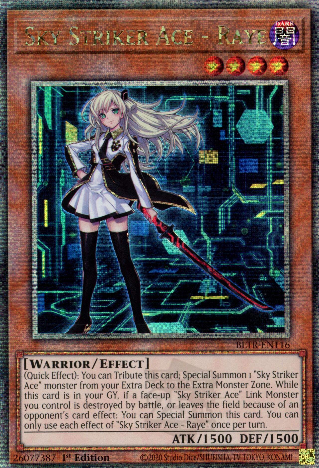 Sky Striker Ace - Raye (Quarter Century Secret Rare) [BLTR-EN116] Quarter Century Secret Rare | Card Merchant Takapuna