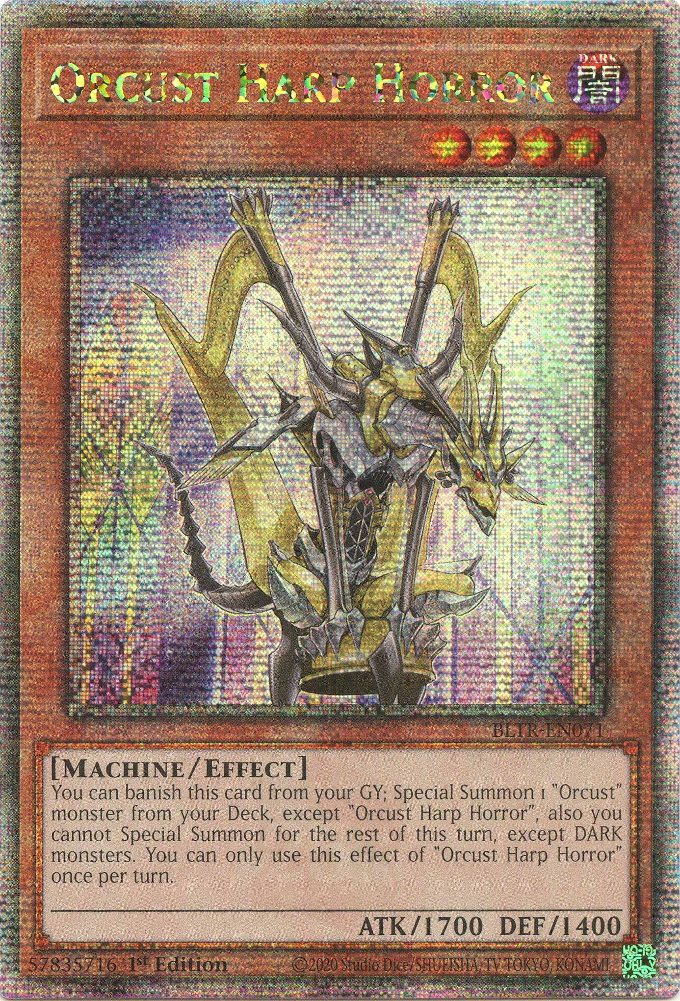 Orcust Harp Horror (Quarter Century Secret Rare) [BLTR-EN071] Quarter Century Secret Rare | Card Merchant Takapuna