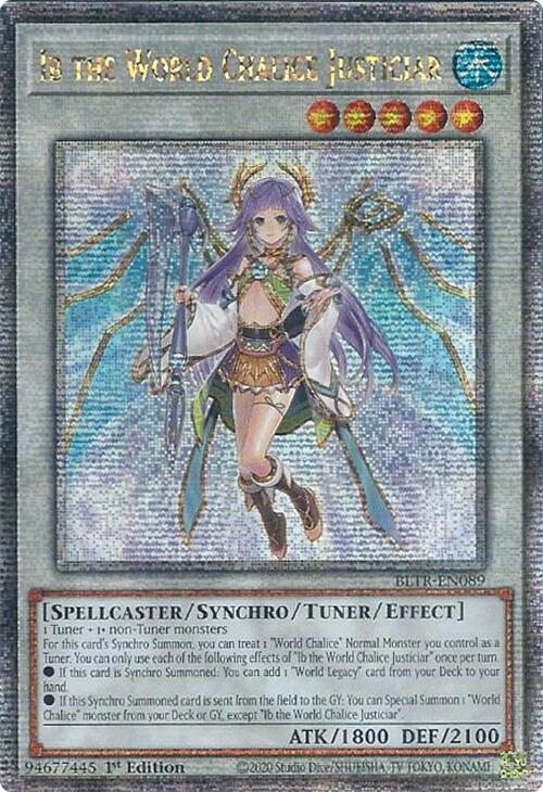 Ib the World Chalice Justiciar (Quarter Century Secret Rare) [BLTR-EN089] Quarter Century Secret Rare | Card Merchant Takapuna