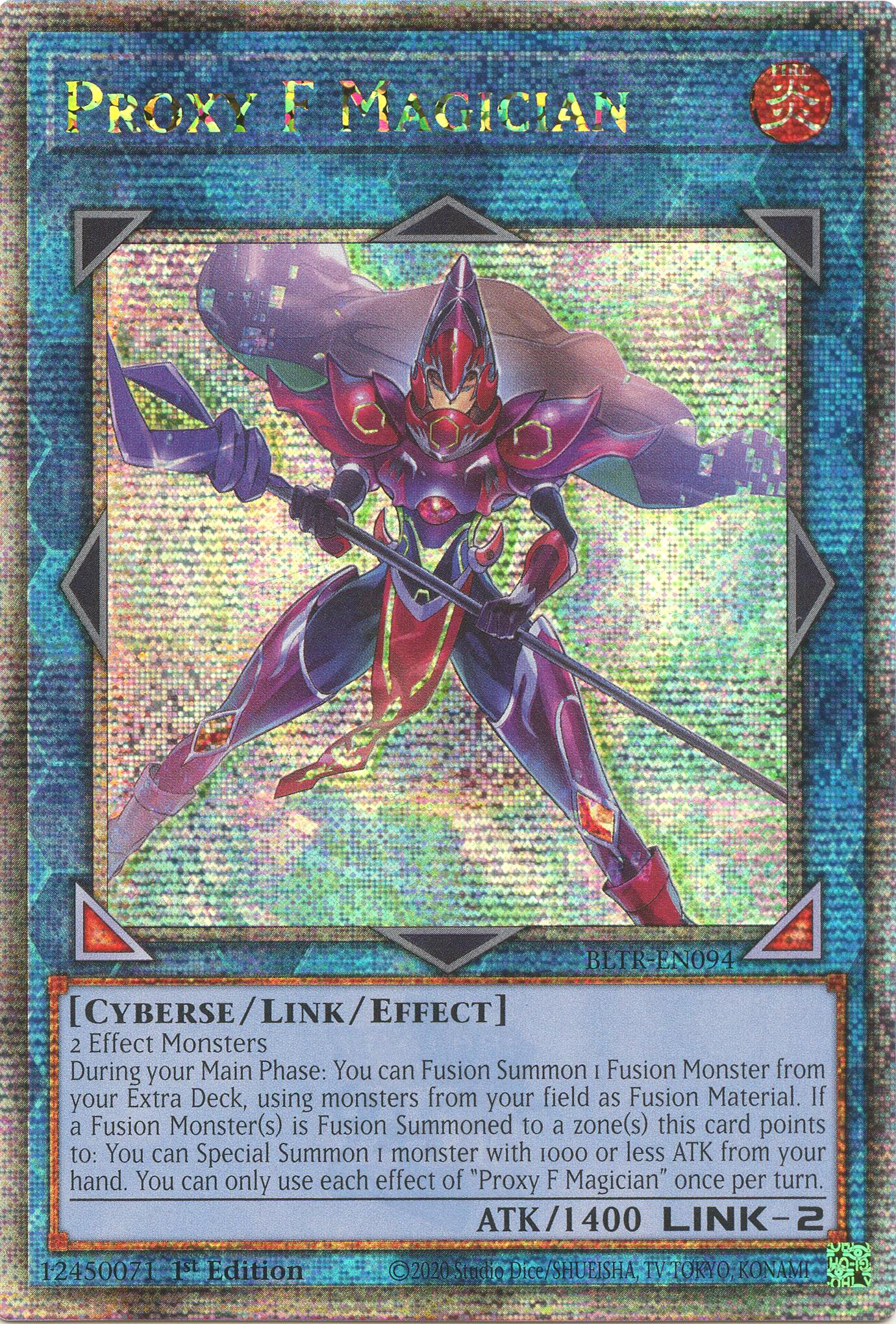 Proxy F Magician (Quarter Century Secret Rare) [BLTR-EN094] Quarter Century Secret Rare | Card Merchant Takapuna