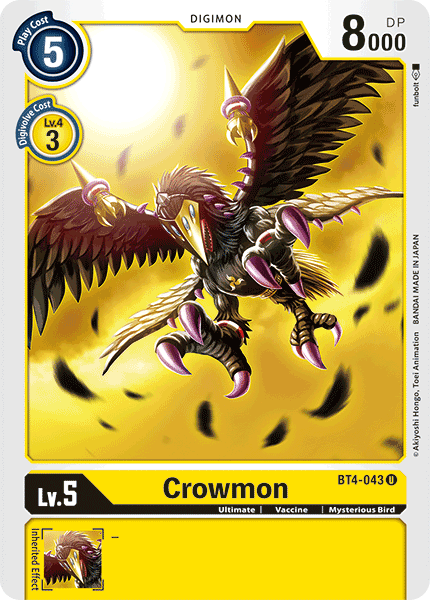 Crowmon [BT4-043] [Great Legend] | Card Merchant Takapuna