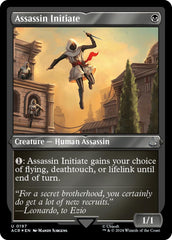 Assassin Initiate (Foil Etched) [Assassin's Creed] | Card Merchant Takapuna