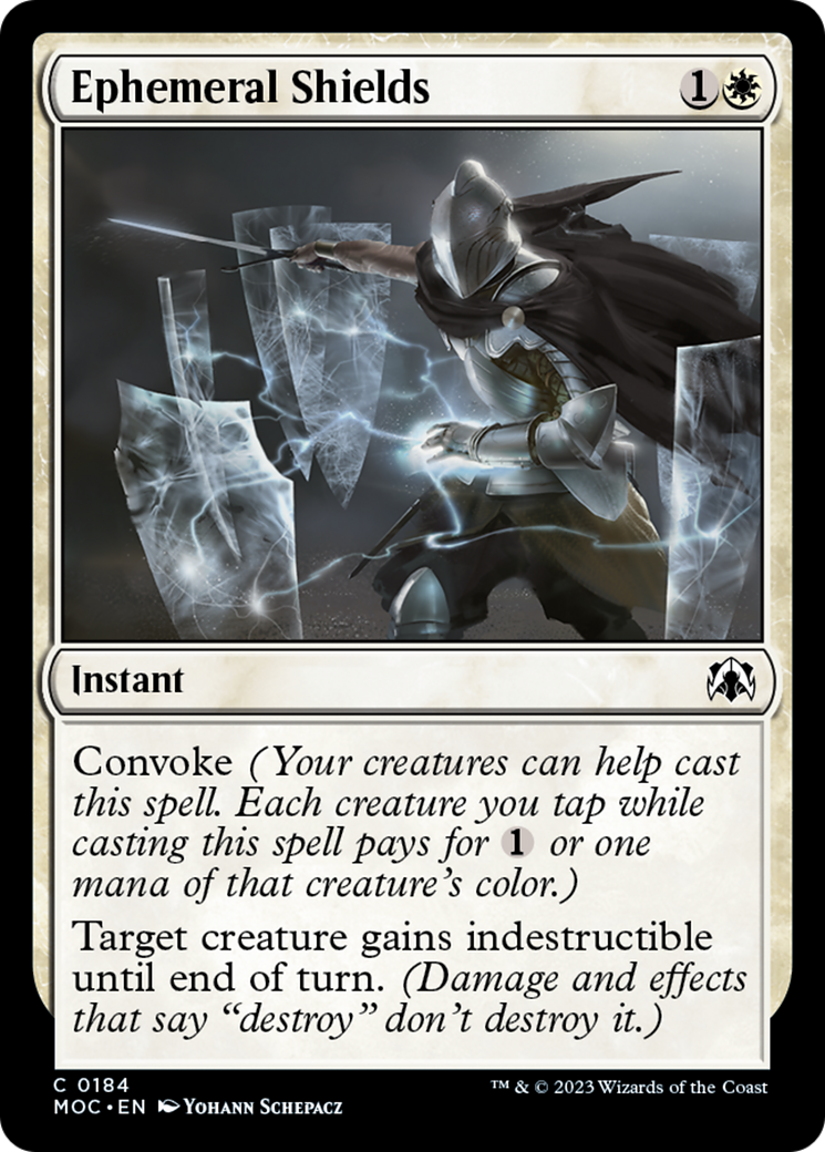 Ephemeral Shields [March of the Machine Commander] | Card Merchant Takapuna