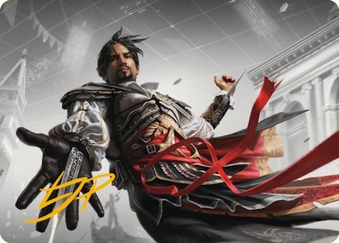 Ezio Auditore da Firenze Art Card (Gold-Stamped Signature) [Assassin's Creed Art Series] | Card Merchant Takapuna