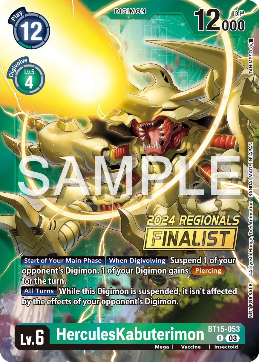 HerculesKabuterimon [BT15-053] (2024 Regionals Finalist) [Exceed Apocalypse] | Card Merchant Takapuna