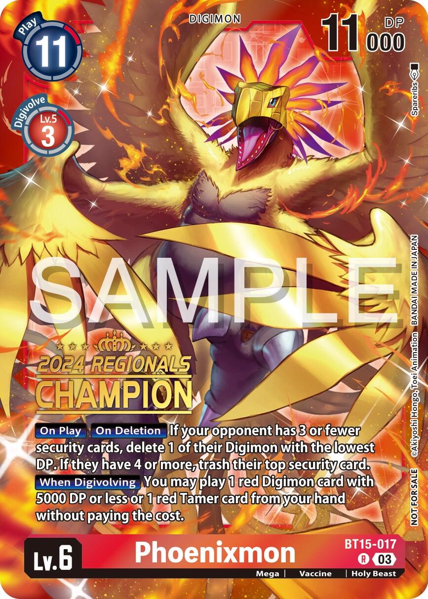 Phoenixmon [BT15-017] (2024 Regionals Champion) [Exceed Apocalypse] | Card Merchant Takapuna