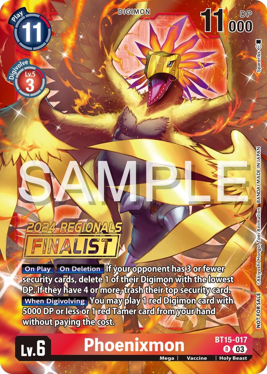 Phoenixmon [BT15-017] (2024 Regionals Finalist) [Exceed Apocalypse] | Card Merchant Takapuna