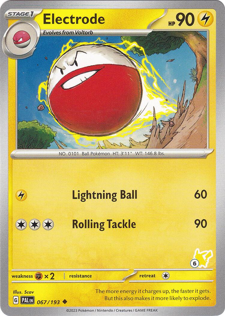 Electrode (067/193) (Pikachu Stamp #6) [Battle Academy 2024] | Card Merchant Takapuna