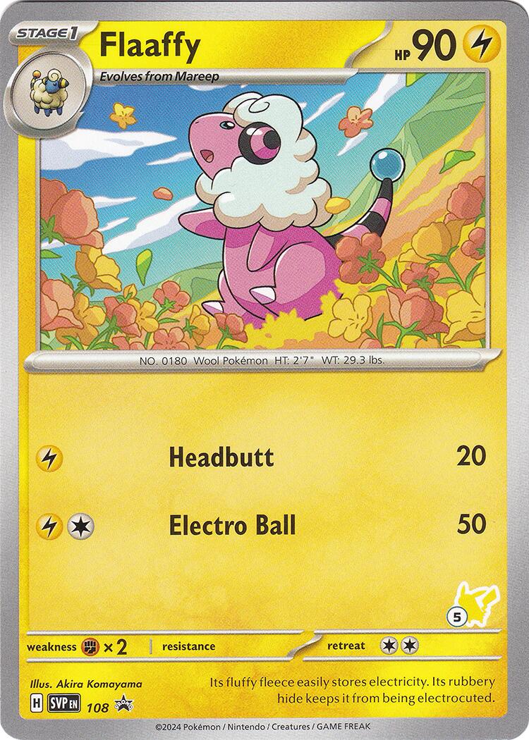 Flaaffy (108) (Pikachu Stamp #5) [Battle Academy 2024] | Card Merchant Takapuna