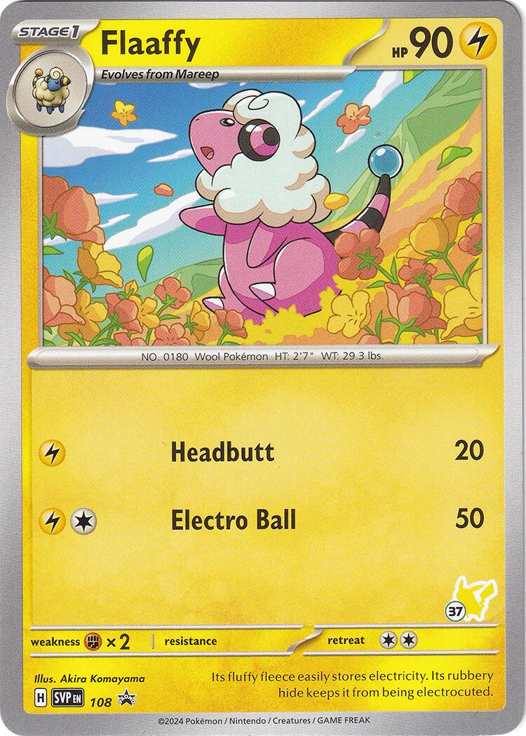 Flaaffy (108) (Pikachu Stamp #37) [Battle Academy 2024] | Card Merchant Takapuna