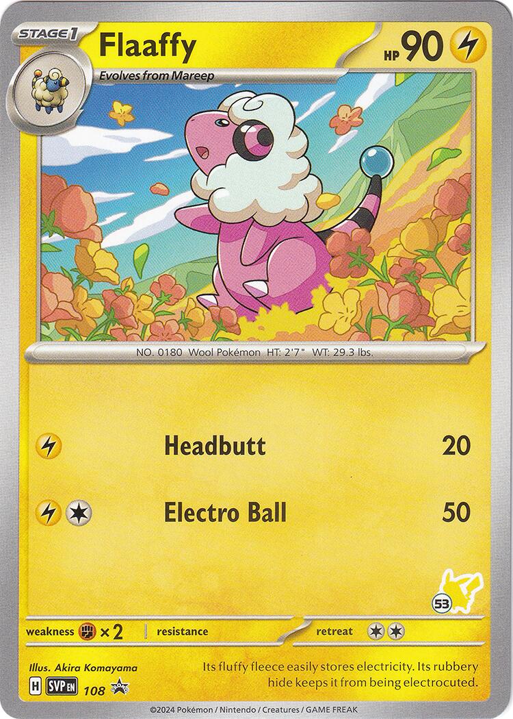 Flaaffy (108) (Pikachu Stamp #53) [Battle Academy 2024] | Card Merchant Takapuna