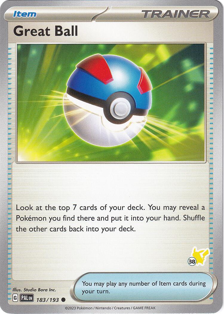 Great Ball (183/193) (Pikachu Stamp #38) [Battle Academy 2024] | Card Merchant Takapuna