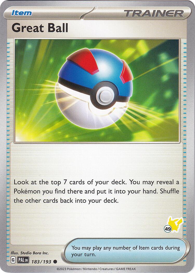 Great Ball (183/193) (Pikachu Stamp #49) [Battle Academy 2024] | Card Merchant Takapuna