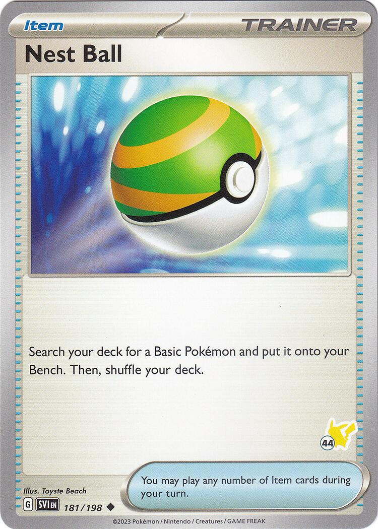 Nest Ball (181/198) (Pikachu Stamp #44) [Battle Academy 2024] | Card Merchant Takapuna