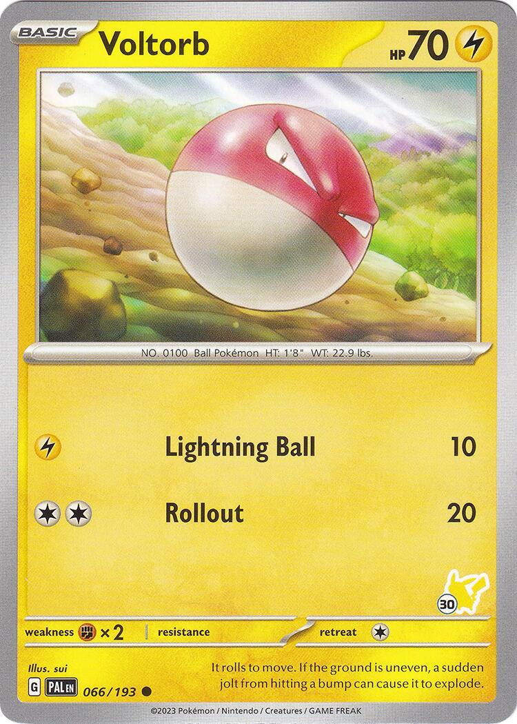 Voltorb (066/193) (Pikachu Stamp #30) [Battle Academy 2024] | Card Merchant Takapuna