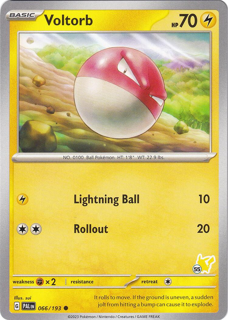 Voltorb (066/193) (Pikachu Stamp #55) [Battle Academy 2024] | Card Merchant Takapuna