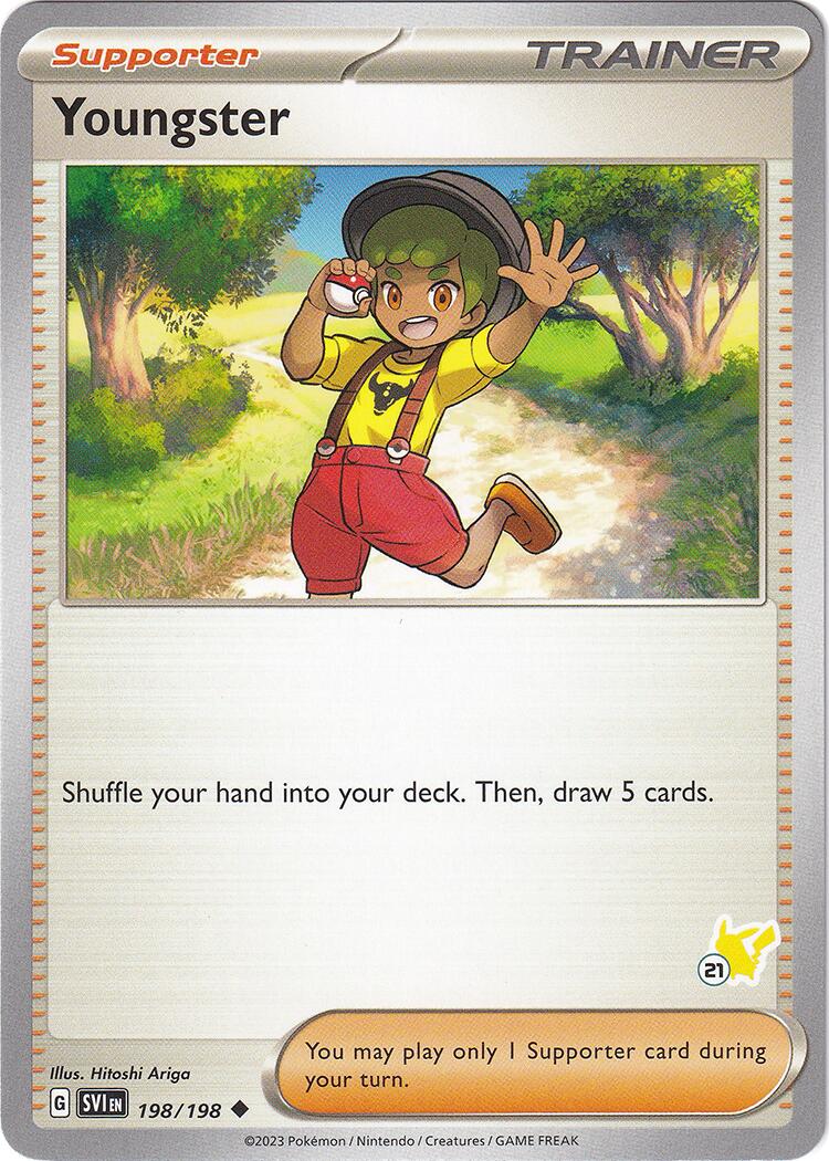 Youngster (198/198) (Pikachu Stamp #21) [Battle Academy 2024] | Card Merchant Takapuna