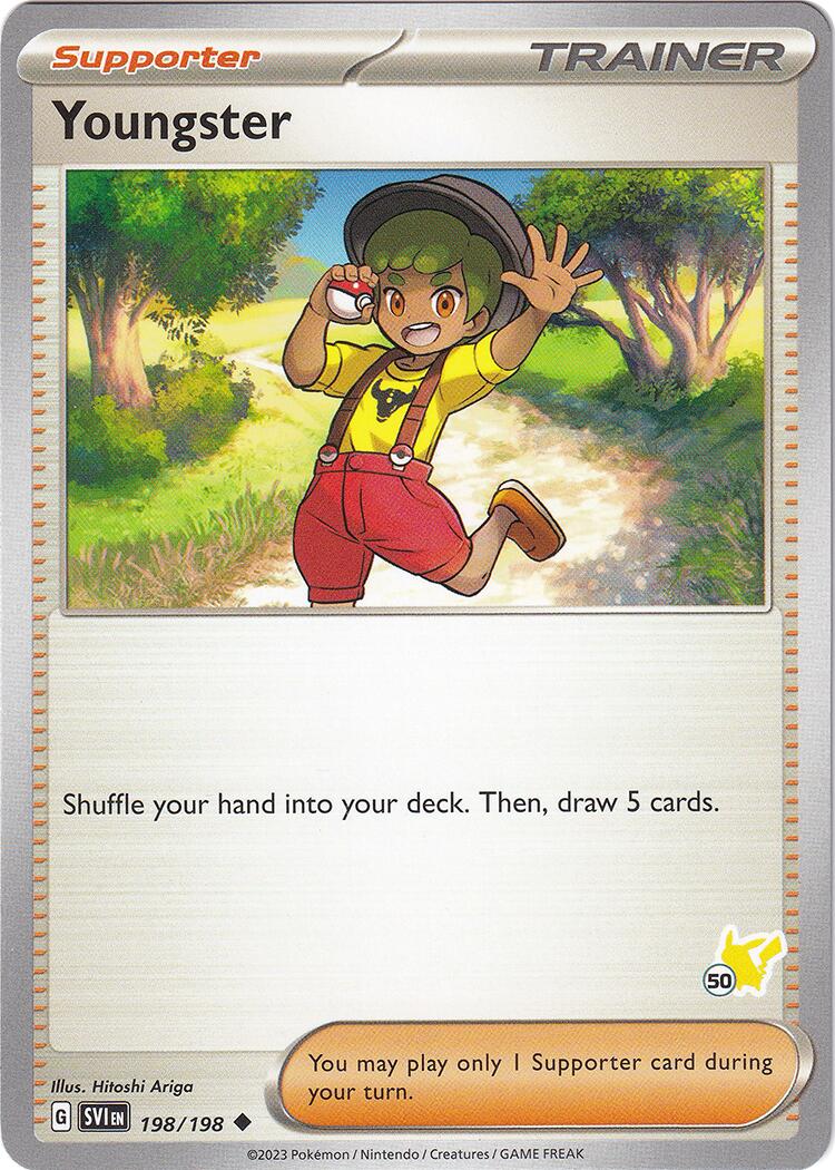 Youngster (198/198) (Pikachu Stamp #50) [Battle Academy 2024] | Card Merchant Takapuna