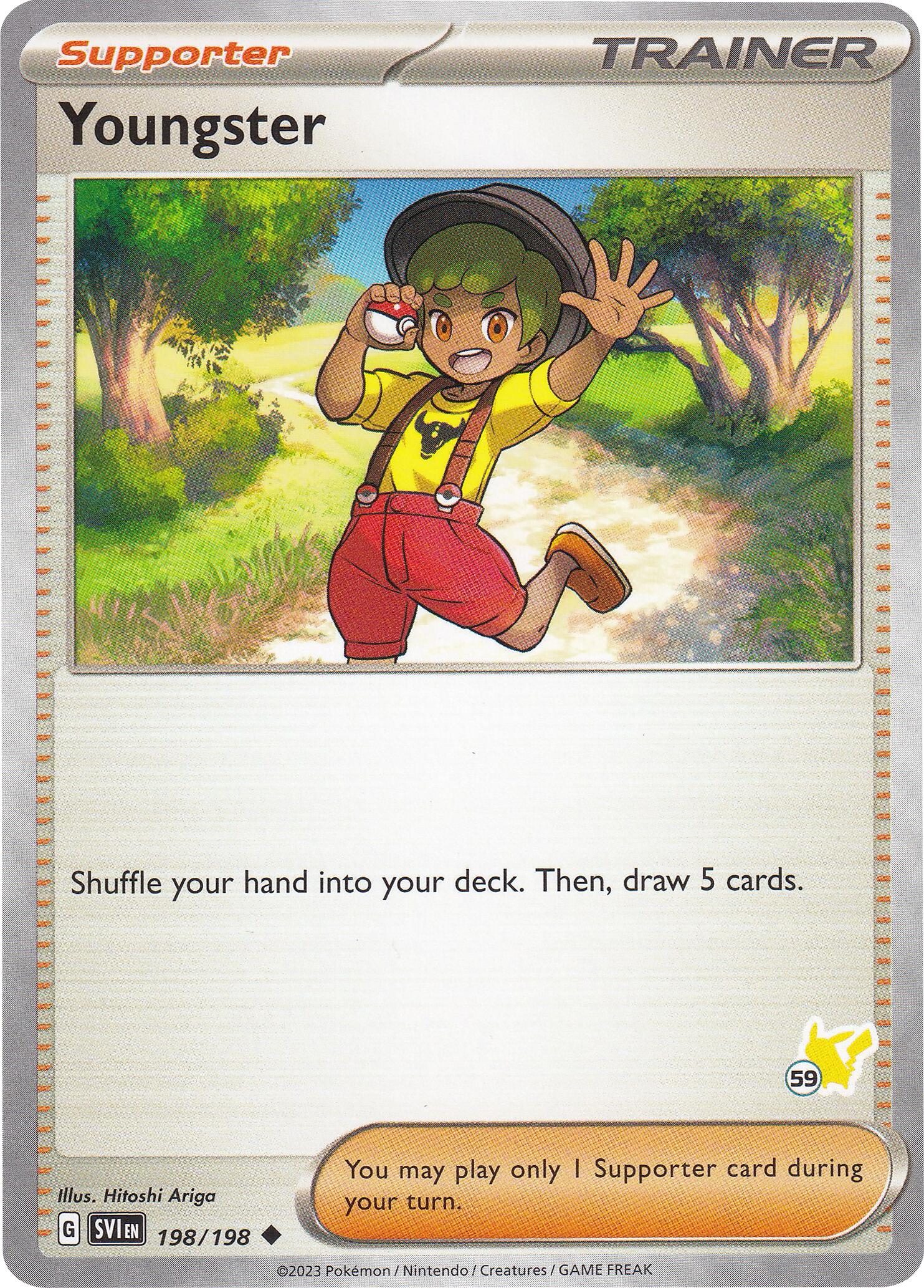 Youngster (198/198) (Pikachu Stamp #59) [Battle Academy 2024] | Card Merchant Takapuna