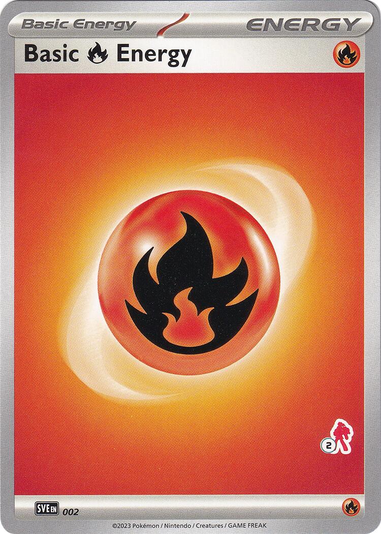 Basic Fire Energy (002) (Armarouge Stamp #2) [Battle Academy 2024] | Card Merchant Takapuna