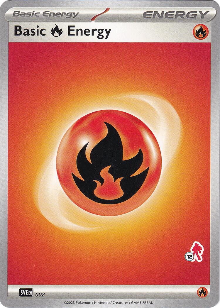 Basic Fire Energy (002) (Armarouge Stamp #12) [Battle Academy 2024] | Card Merchant Takapuna