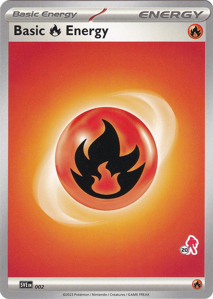 Basic Fire Energy (002) (Armarouge Stamp #20) [Battle Academy 2024] | Card Merchant Takapuna