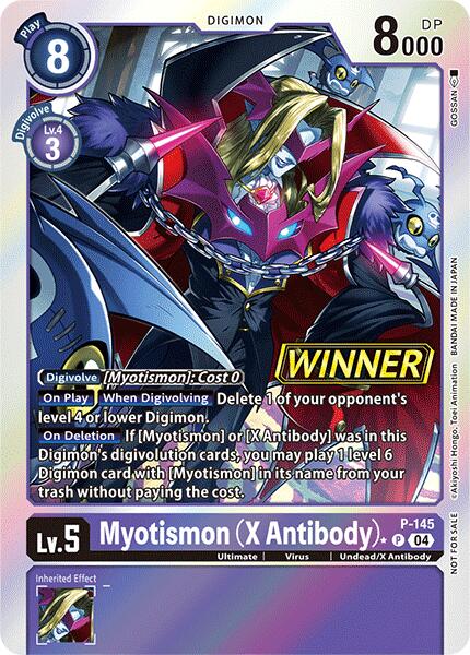 Myotismon (X Antibody) [P-145] (Store Tournament 2024 Jul. – Sep. Winner Pack) [Promotional Cards] | Card Merchant Takapuna