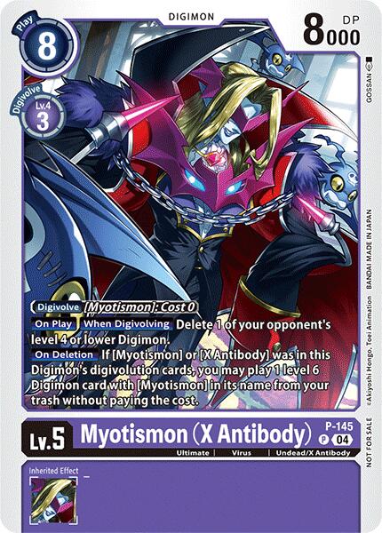 Myotismon (X Antibody) [P-145] (Store Tournament 2024 Jul. – Sep. Participation Pack) [Promotional Cards] | Card Merchant Takapuna