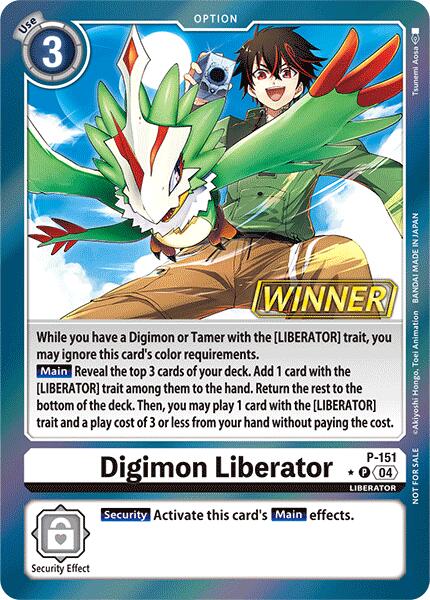 Digimon Liberator [P-151] (Store Tournament 2024 Jul. – Sep. Winner Pack) [Promotional Cards] | Card Merchant Takapuna