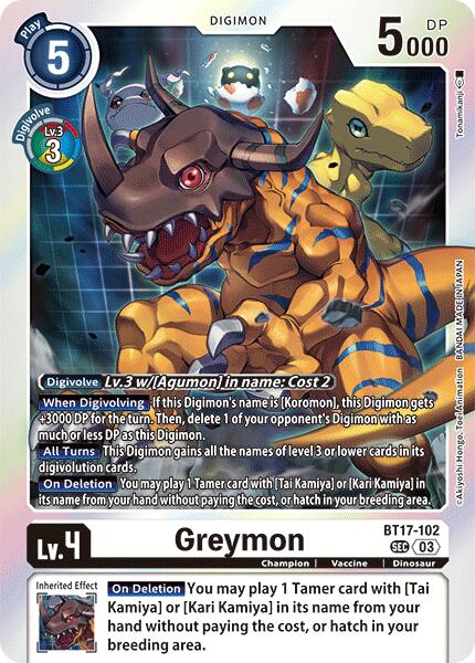 Greymon [BT17-102] [Secret Crisis] | Card Merchant Takapuna