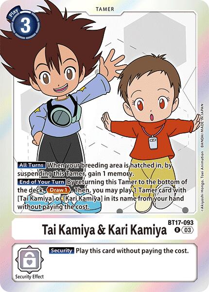 Tai Kamiya & Kari Kamiya [BT17-093] [Secret Crisis] | Card Merchant Takapuna