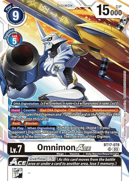 Omnimon ACE [BT17-078] [Secret Crisis] | Card Merchant Takapuna