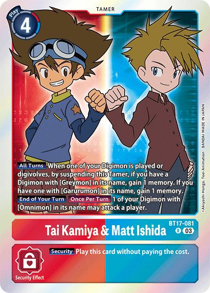 Tai Kamiya & Matt Ishida [BT17-081] [Secret Crisis] | Card Merchant Takapuna