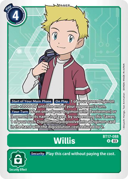 Willis [BT17-088] [Secret Crisis] | Card Merchant Takapuna