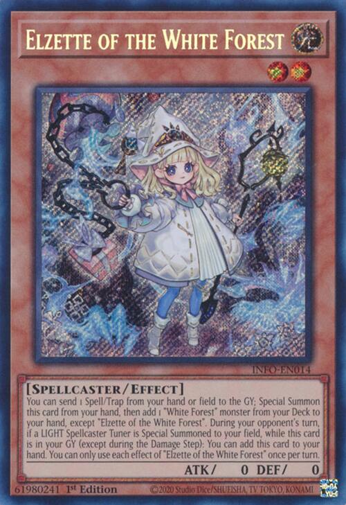 Elzette of the White Forest [INFO-EN014] Secret Rare | Card Merchant Takapuna